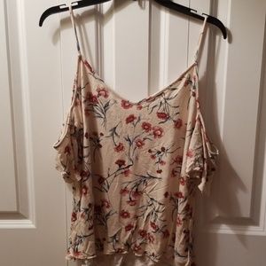 Cold shoulder crepe top